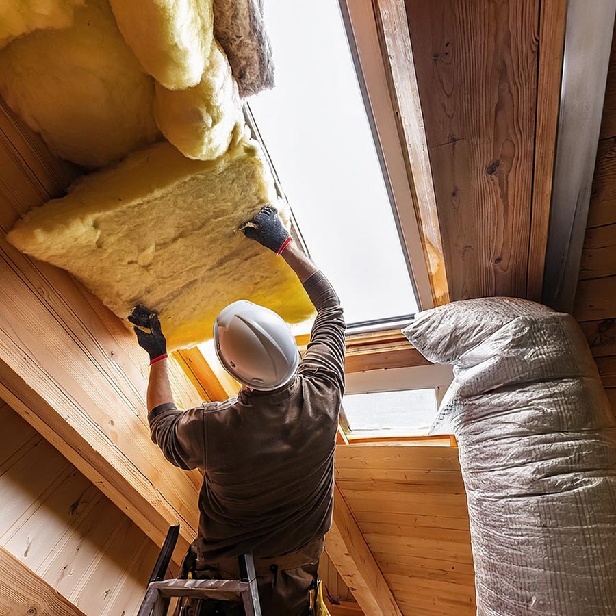 Pose de l'isolation des combles et du toit dans l'Oise